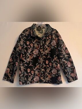 Vintage Style Floral Tapestry Jacket Massive Luxury Edition Large